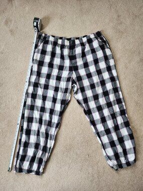Victoria’s Secret Lounge Pajama Pants XXL Black & Purple Plaid Cotton Modal Blen